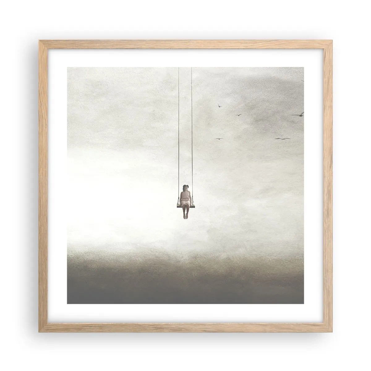 Póster en marco roble claro - El niño que llevamos dentro - 50x50 cm