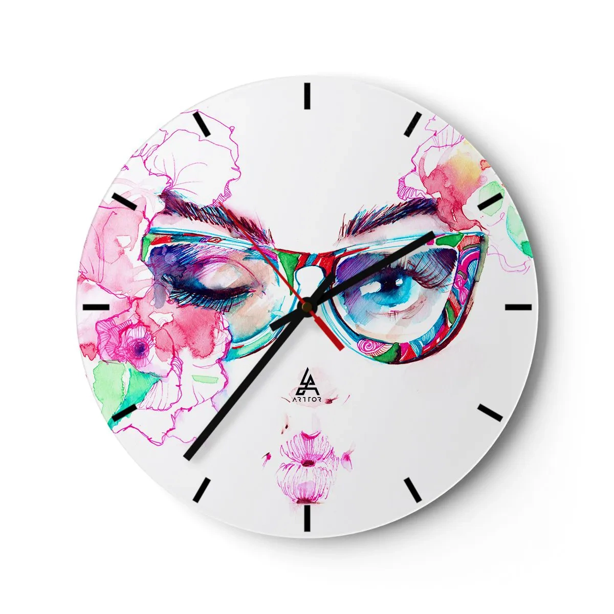 Reloj de pared - Reloj de vidrio - Una promesa tentadora - 40x40 cm