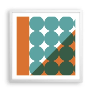 Póster en marco blanco - Hacia arriba y en diagonal - 50x50 cm