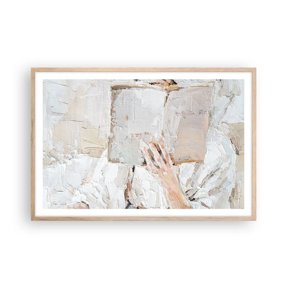 Póster en marco roble claro - En otro mundo - 91x61 cm