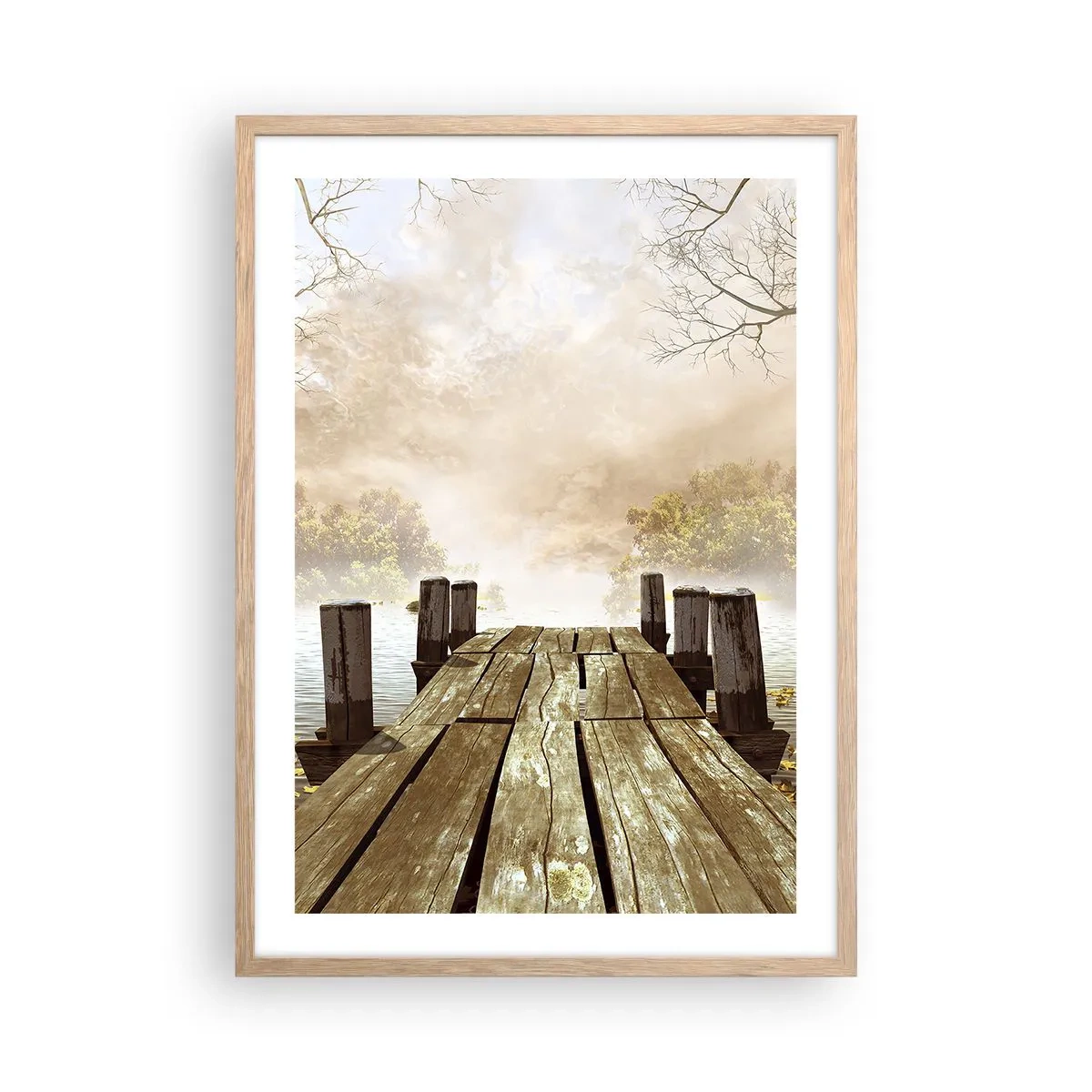Póster en marco roble claro - La leve tristeza del otoño - 50x70 cm