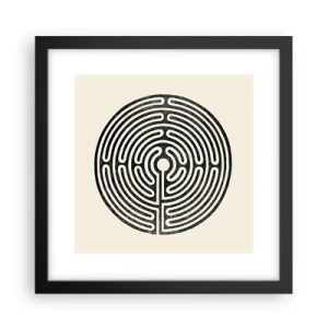 Póster en marco negro - Orden misterioso - 30x30 cm