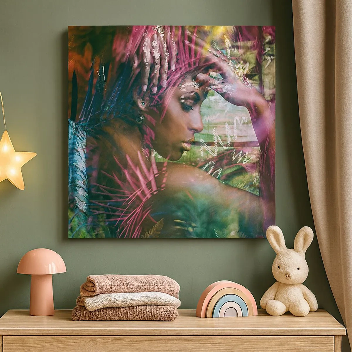 Cuadro sobre lienzo - Impresión de Imagen - La madre naturaleza en la selva - 30x30 cm