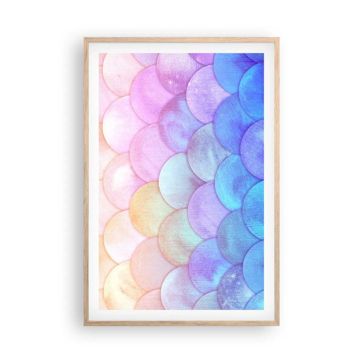 Póster en marco roble claro - Concha de perla - 61x91 cm