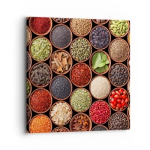 Cuadro sobre lienzo - Impresión de Imagen - Todos los sabores del mundo - 30x30 cm