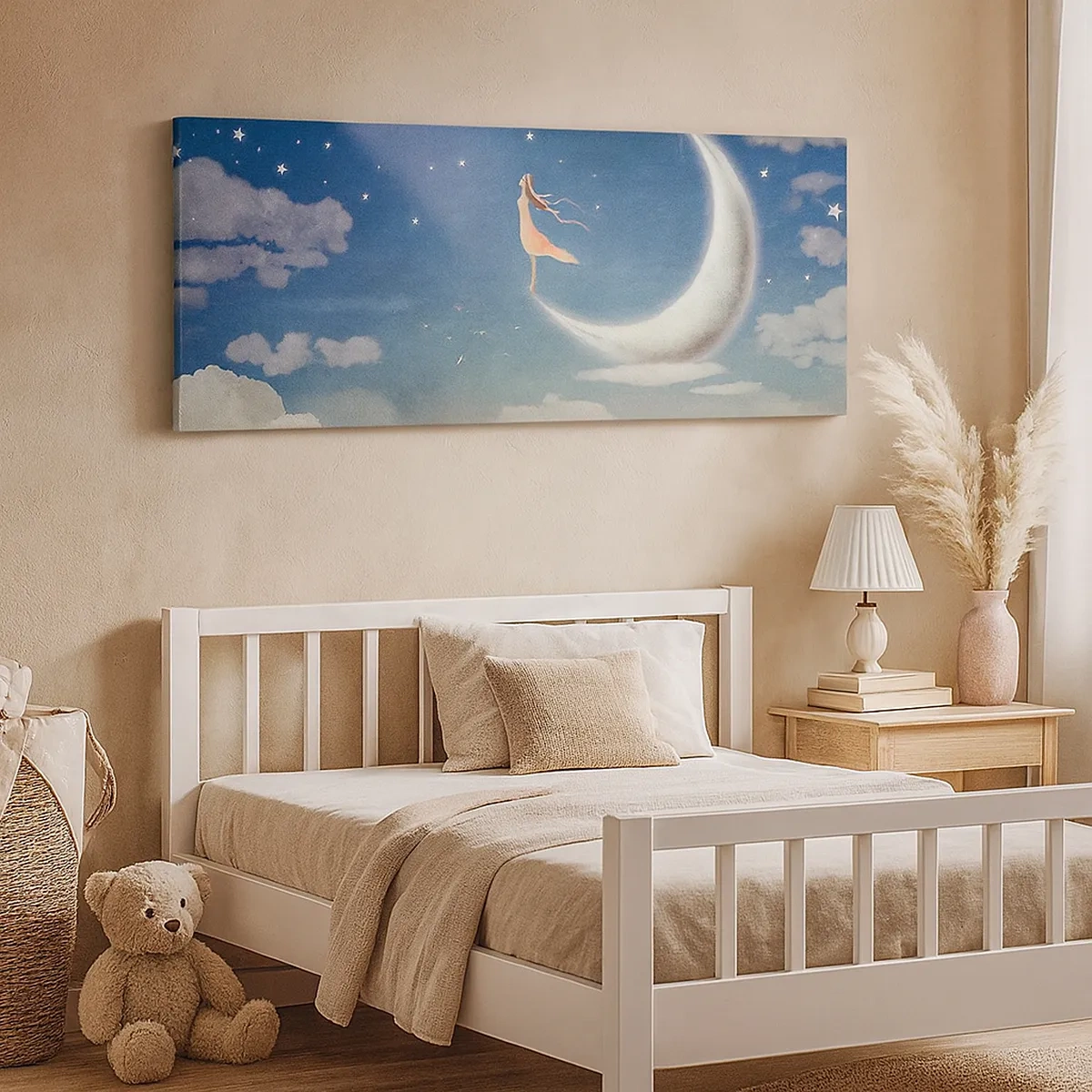 Cuadro sobre lienzo - Impresión de Imagen - Pretendiente sobre azul - 30x30 cm