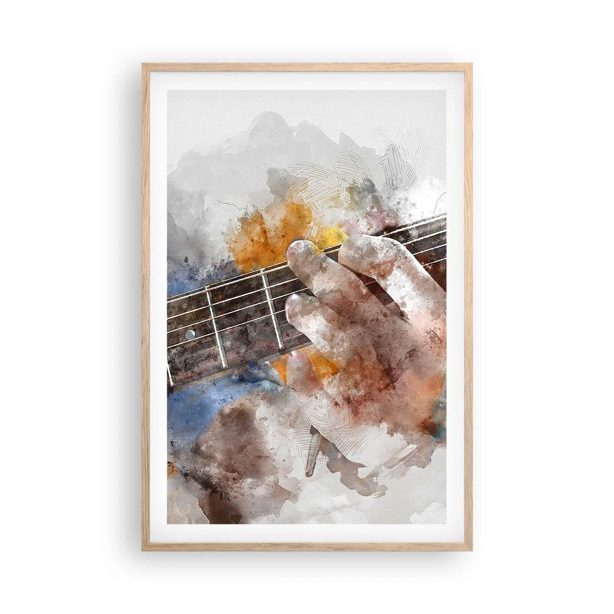 Póster en marco roble claro - Poesía entre las cuerdas - 61x91 cm