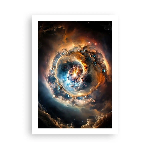 Póster - Una explosión cósmica de luz y energía en el espacio galáctico. - 50x70cm - El inicio de todo - Decoración de pared moderna para salón y dormitorio ARTTOR