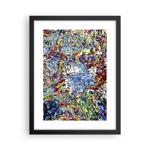 Póster en marco negro - Vidriera - 30x40 cm