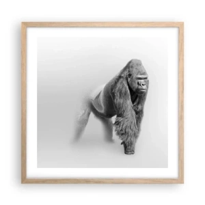 Póster en marco roble claro - Confiando en su fuerza - 50x50 cm