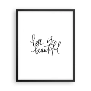 Póster en marco negro - Leer y repetir - 40x50 cm