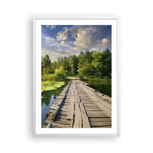 Póster en marco blanco - Verano, verano en todas partes - 50x70 cm