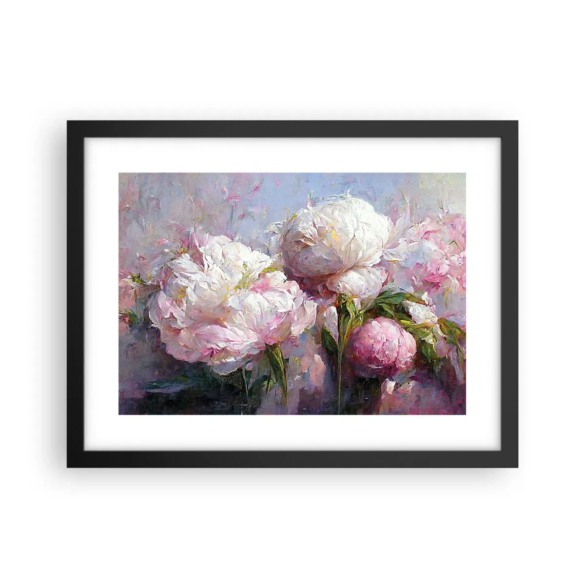 Póster en marco negro - Un ramo rebosante de vida - 40x30 cm