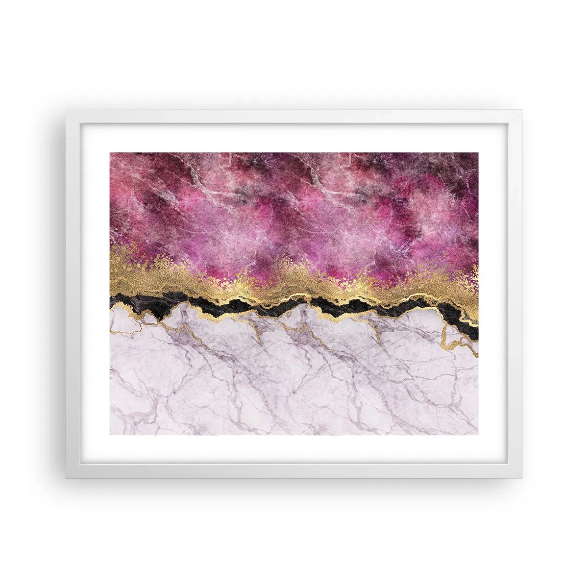 Póster en marco blanco - En la frontera - 50x40 cm