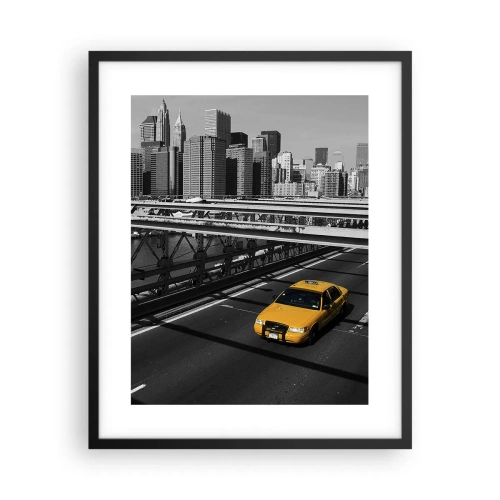 Póster en marco negro - El color de la gran ciudad - 40x50 cm