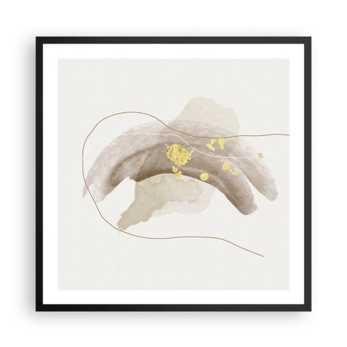 Póster en marco negro - Encontrado en el espacio - 60x60 cm