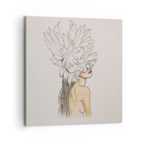 Cuadro sobre lienzo - Impresión de Imagen - Belleza coronada - 60x60 cm