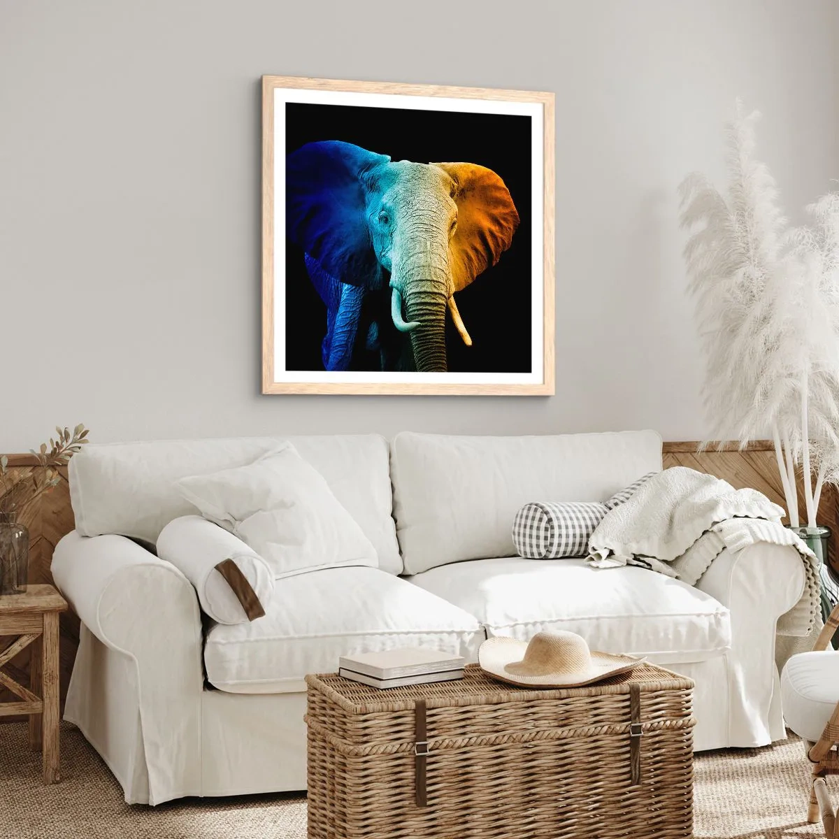 Póster en marco roble claro - Excéntrico, no un bicho raro - 40x40 cm