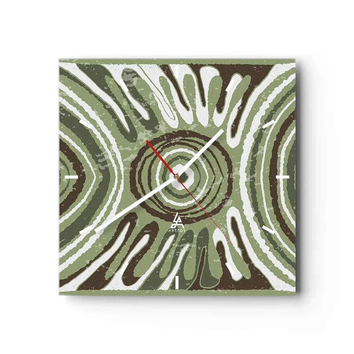 Reloj de pared - Reloj de vidrio - Explosión de emociones - 40x40 cm
