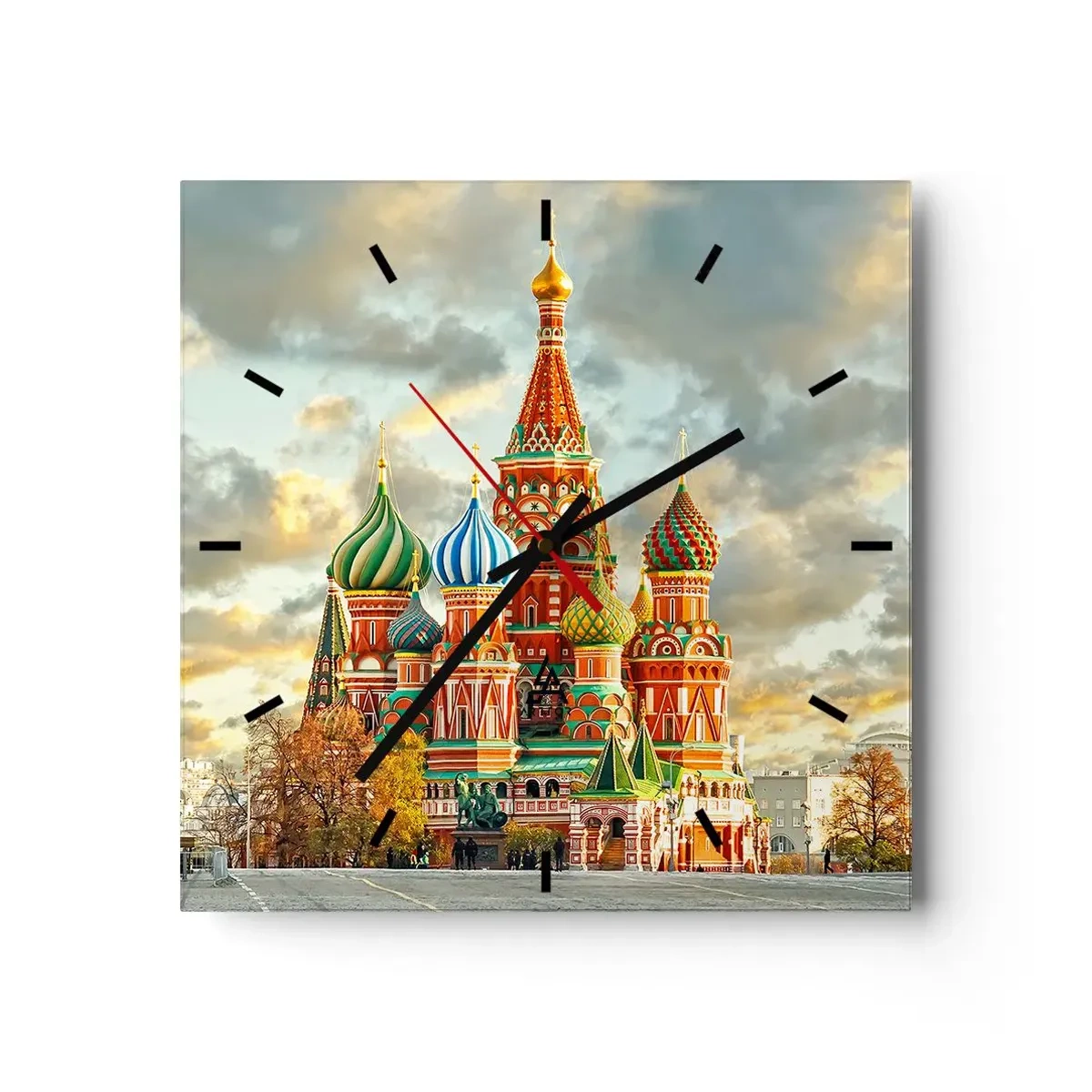 Reloj de pared - Reloj de vidrio - Palacio de ensueño - 40x40 cm