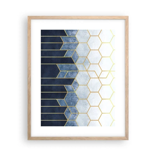 Póster en marco roble claro - Composición rítmica visual - 40x50 cm