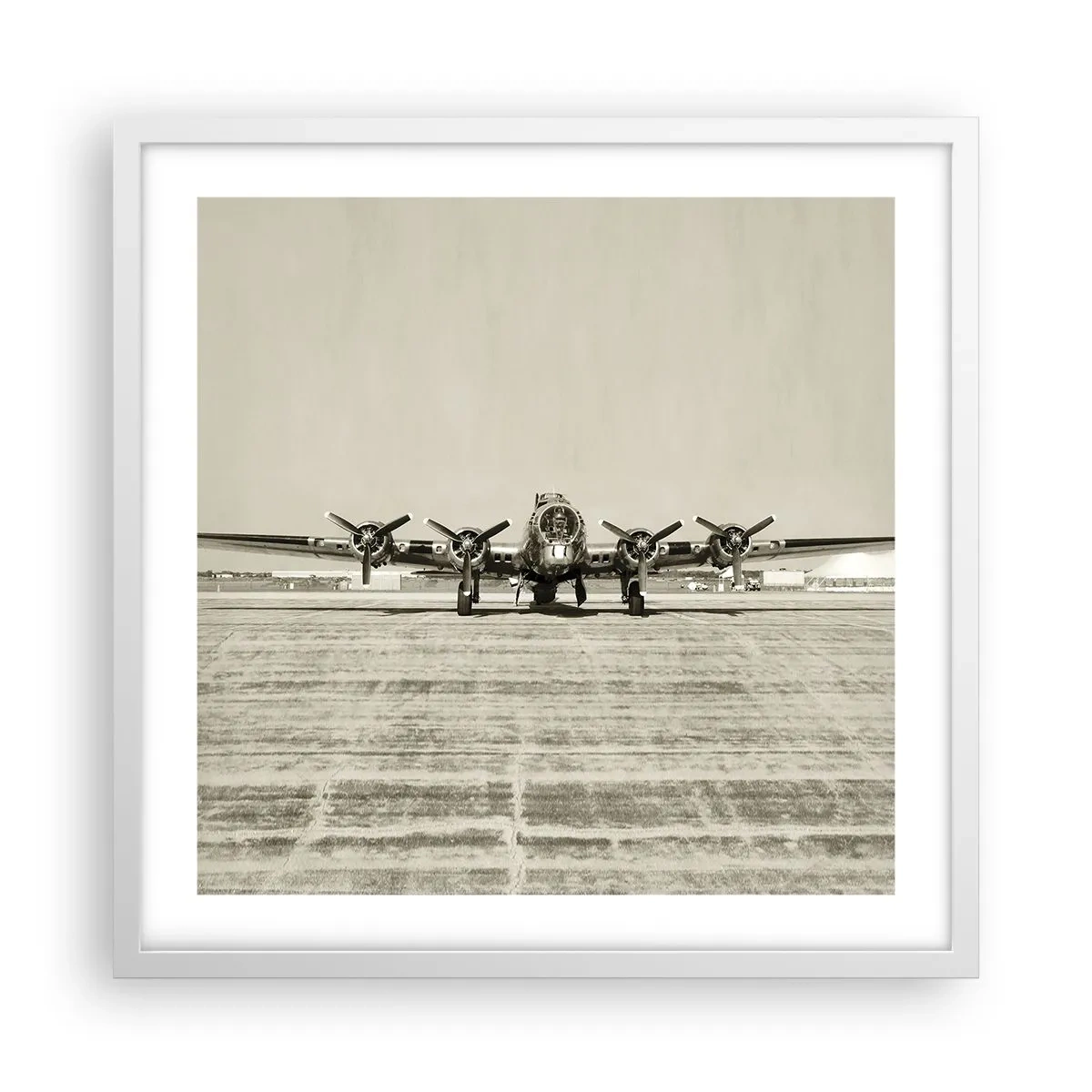 Póster en marco blanco - Como siempre, preparado - 50x50 cm