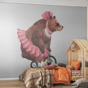 Fotomural Premium Sand - ¡Qué circo! - Oso, Circo, De niña - 500x350 cm