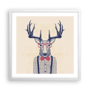 Póster en marco blanco - Una extravagancia lúdica - 50x50 cm