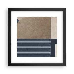 Póster en marco negro - Composición de sencillez y redondez - 30x30 cm