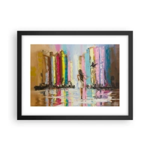 Póster en marco negro - Sígueme - 40x30 cm