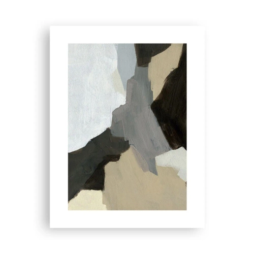 Póster - Abstracción: partes del gris - 30x40 cm