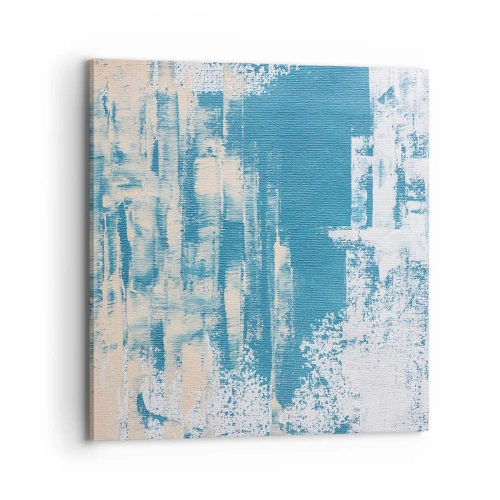 Cuadro sobre lienzo - Impresión de Imagen - A través de un carámbano - 70x70 cm