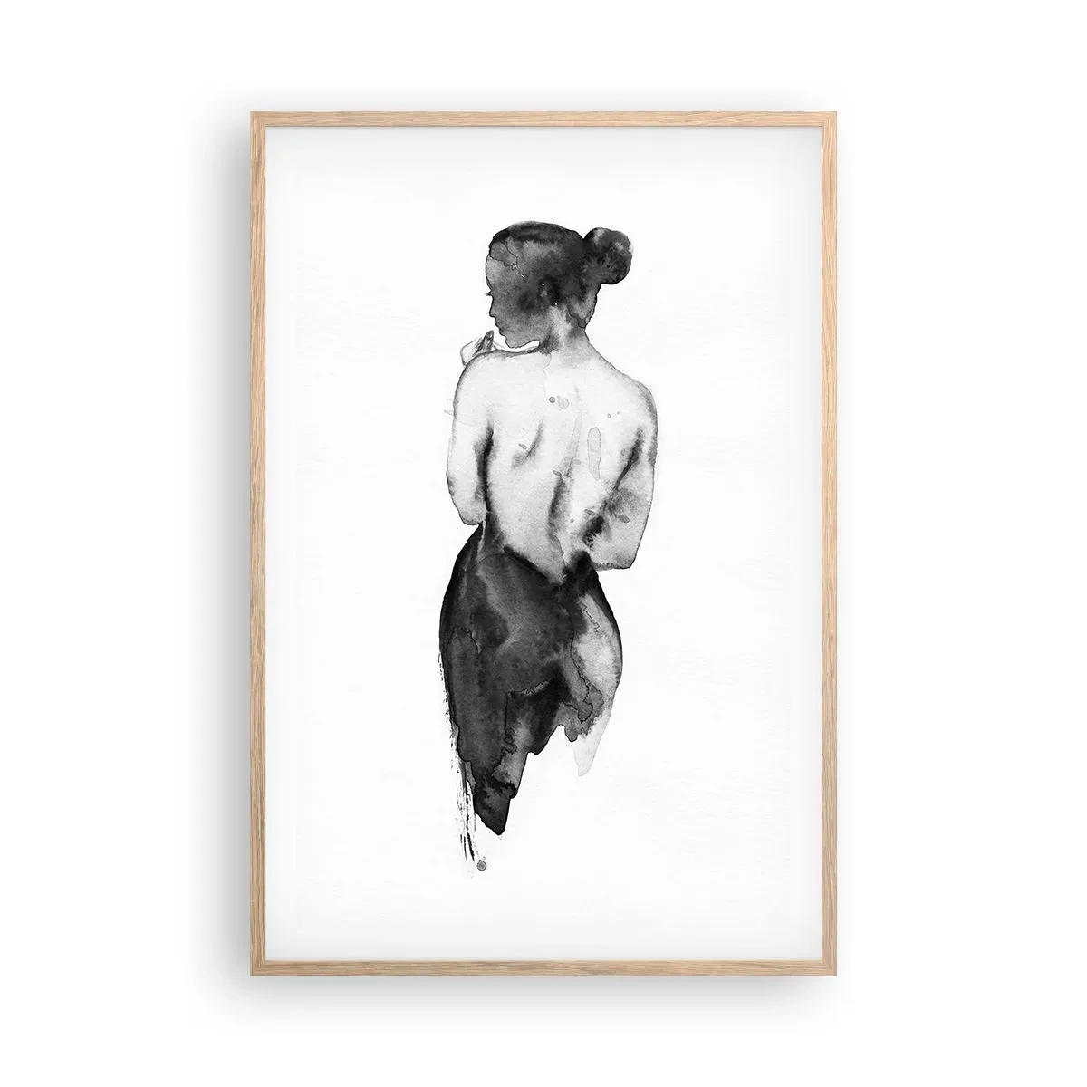 Póster en marco roble claro - Sin ella el mundo deja de tener sentido - 61x91 cm