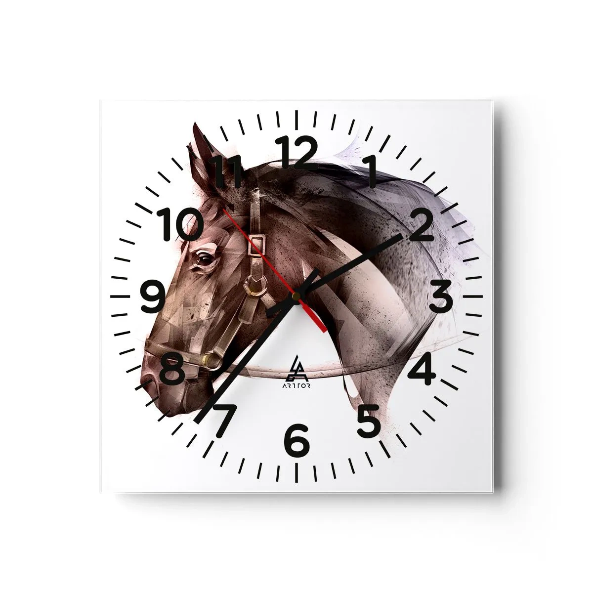 Reloj de pared - Reloj de vidrio - Elegancia - 40x40 cm
