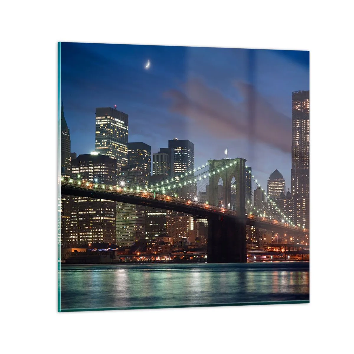 Cuadro sobre vidrio - Impresiones sobre Vidrio - Una noche iluminada - 70x70 cm