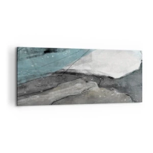 Cuadro sobre lienzo - Impresión de Imagen - Abstracción: rocas y hielo - 100x40 cm