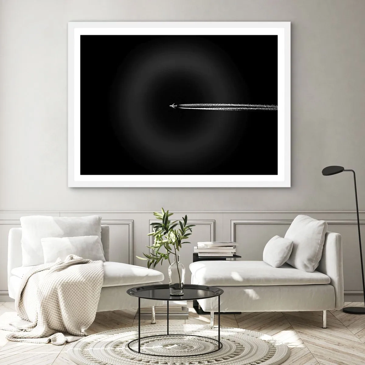 Póster en marco blanco - En otra dimensión - 100x70 cm