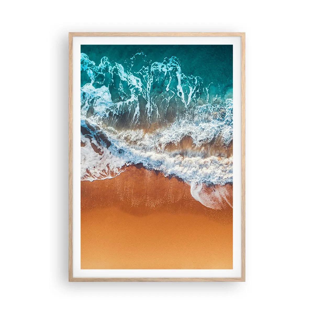 Póster en marco roble claro - Siempre a la par - 70x100 cm