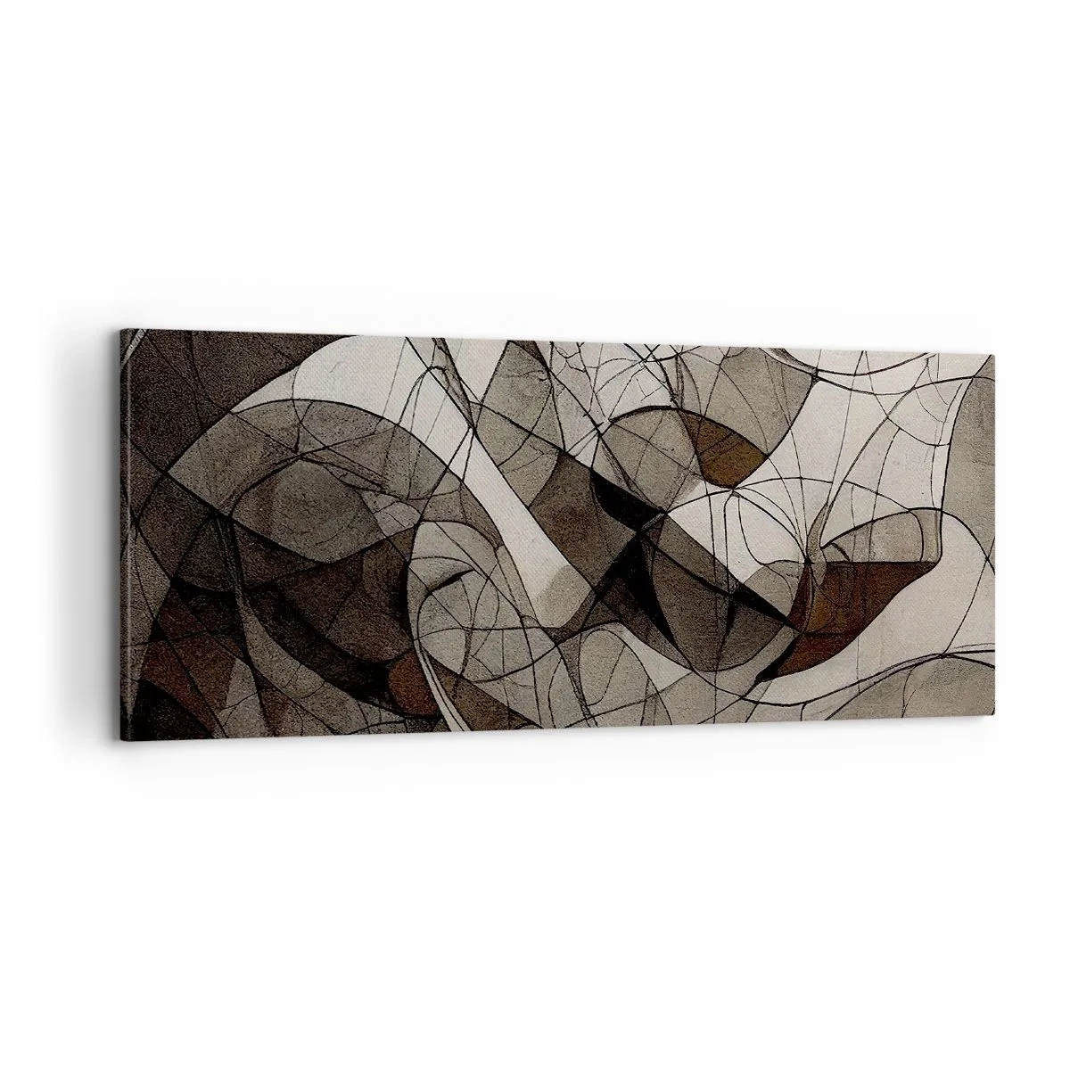 Cuadro sobre lienzo - Impresión de Imagen - Circulación en colores tierra - 100x40 cm