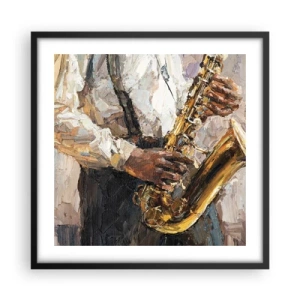 Póster en marco negro - Llegó el momento del solo - 50x50 cm