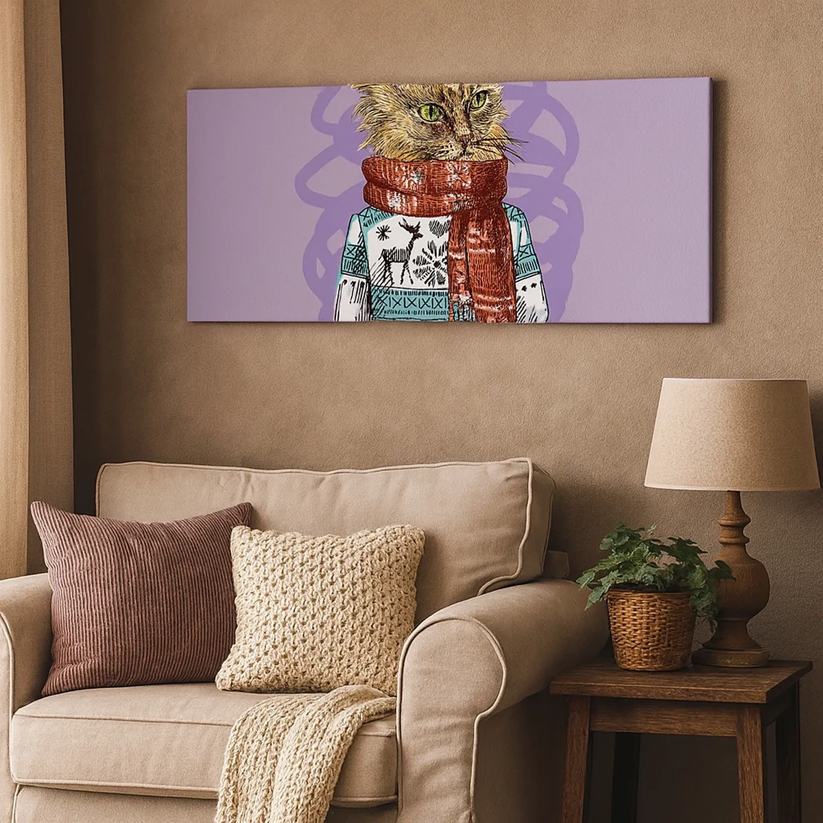 Cuadro sobre lienzo - Impresión de Imagen - El gato no solo tenía botas - 30x30 cm