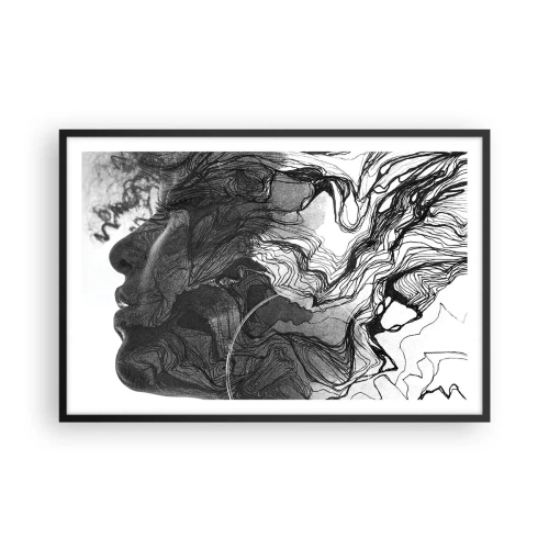 Póster en marco negro - Enredada en sueños - 91x61 cm