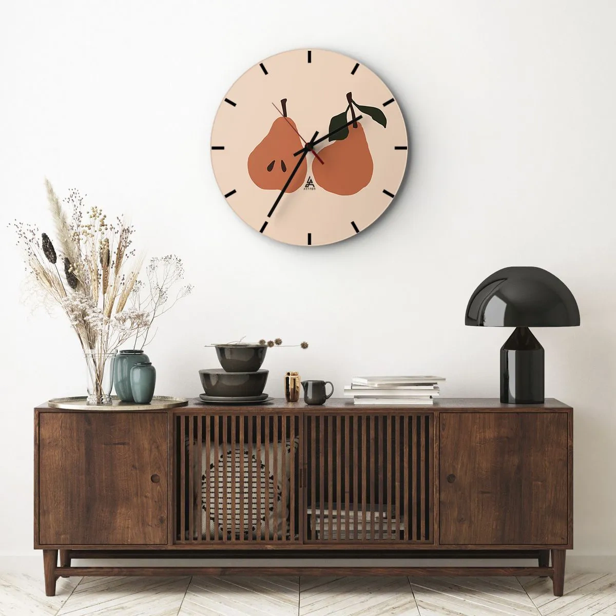 Reloj de pared - Reloj de vidrio - La dulzura misma - 30x30 cm