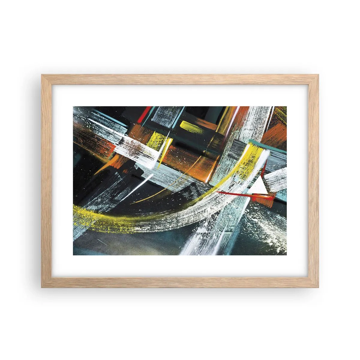 Póster en marco roble claro - La energía del movimiento - 40x30 cm