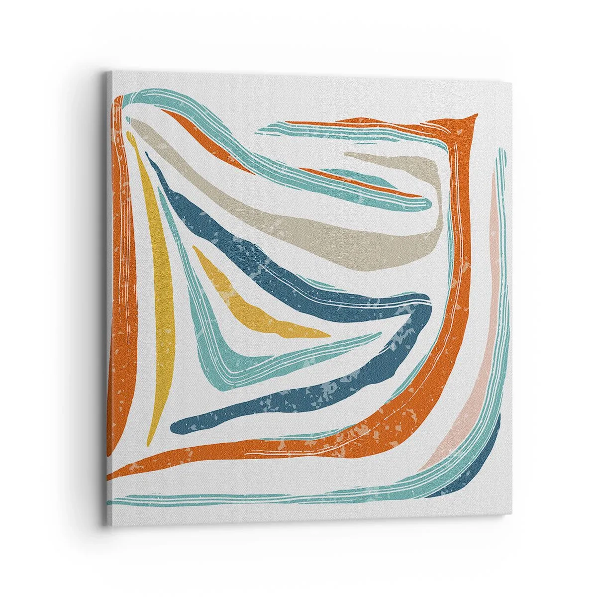 Cuadro sobre lienzo - Impresión de Imagen - Abstracción sonriente y amistosa - 70x70 cm