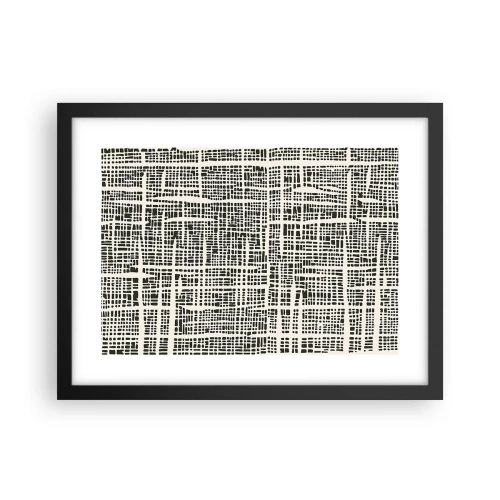 Póster en marco negro - Composición del tejido - 40x30 cm