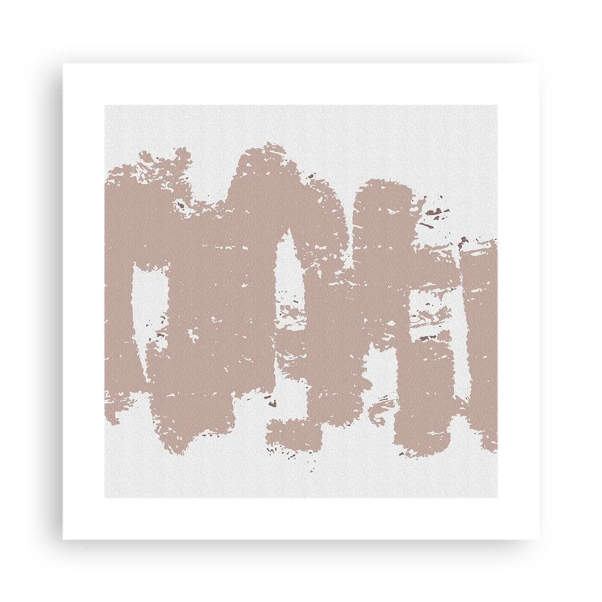 Póster - Abstracción en rosa suave - 40x40 cm