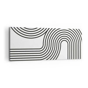 Cuadro sobre lienzo - Impresión de Imagen - En una curva - 100x40 cm
