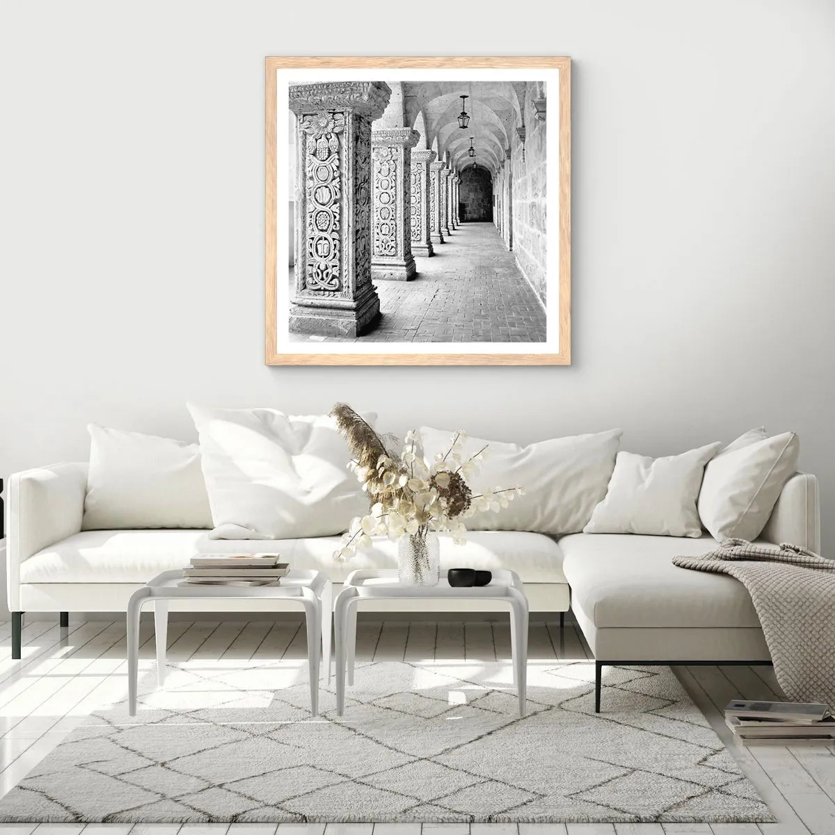 Póster en marco roble claro - ¿Y adónde nos llevará...? - 40x40 cm