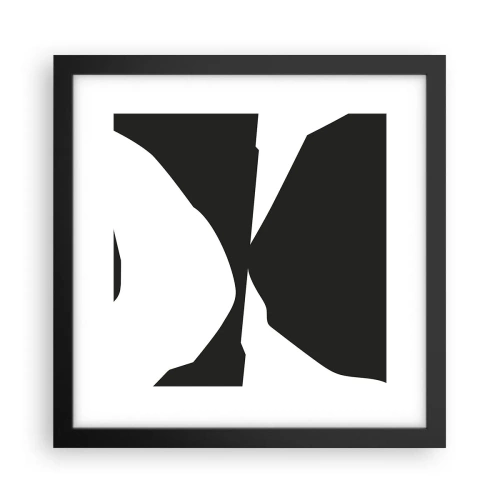 Póster en marco negro - Positivo-negativo - 30x30 cm